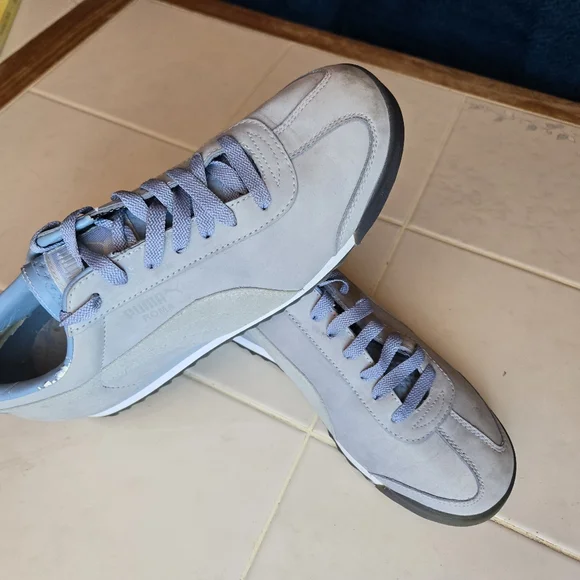 Puma Roma Blue/Grey Sneakers Women's 8 1/2 - Picture 2 of 6